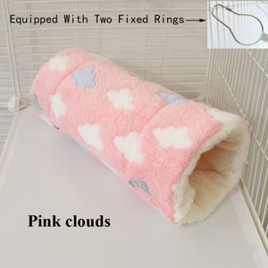 TEMU 겨울용 햄스터 터널 다람쥐 해먹 통로 슈가 글라이더 기니피그 플러시 수면 가방 둥지