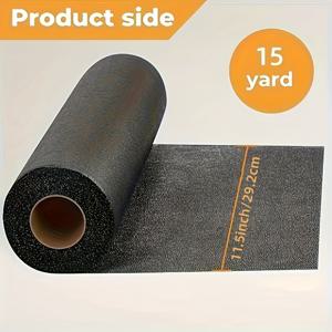TEMU 접착 처리된 접착면이 있는 검정색 부직포 원단 롤 - 잘 자를 수 있고 세탁 가능하며 통기성이 좋고 강력한 접착 폴리에스터 안감으로 재봉 및 공예에 적합 - 29.2Cm × 13.7M