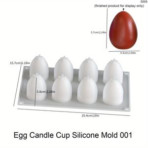 TEMU 레진 주형 몰드 달걀 캔들 실리콘 몰드 캐비티 기하학적 달걀 향초 몰드 홈 데코 부활절 선물 DIY 레진 실리콘 몰드 주얼리용