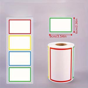 TEMU 9cm*6cm, 280pcs, 다양한 색상의 단단한 이름 라벨, 접착제 없는 스티커, 추가 크기의 자체 접착식 손글씨, 가격 라벨 스티커, 이름 카드 노트, 사무실, 회의, 학교 및 가정에 적합한 다양한 색상의 직사각형 이름 라벨