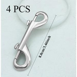 TEMU 4개 양방향 볼트 스냅 후크 - 양면 트리거 스냅 - 해양 스쿠바 다이빙 클립 - 헤비 듀티 - 강아지 리드, 키체인, 말 장비, 사료통용 - 4개 세트