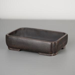 TEMU 자주陶 청동 유약 화분, 배수구 있는 세라믹 조청자 분재 화분, 직사각형 다육식물 화분, 수제 미니 칼라민트 화분, 모종 화분, 실내외용 - 다육식물, 제비꽃, 꽃, 선인장용 바닥화분으로 적합