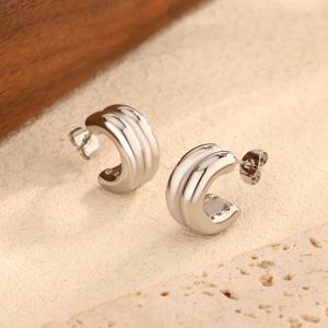 TEMU 알레르기 방지 고품질 스테인리스 스틸 귀걸이, 18K 금도금, 변색 방지, 편안하고 다용도, 심플하고 우아한 패션 여성용 귀걸이, 데일리웨어 또는 파티용, 주얼리 액세서리, 여성을 위한 정교한 선물