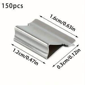 TEMU 150개 금속 바인더 클립, 실버 메탈 리필 클립, 재사용 가능한 핸드헬드 종이 클램프, 사무실/학교/가정용 루스리프 정리용, 문서 및 폴더 정리에 이상적