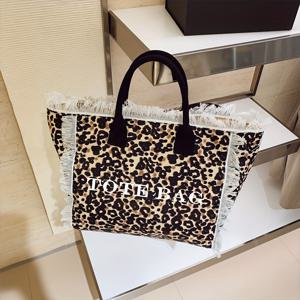 TEMU 세련된 여성용 핸드백 프린트 대용량 캔버스 토트백 영문 레터 프린트 싱글 숄더 핸드백 여성 가방