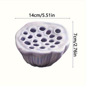 TEMU 수경 화분 장식용 세라믹 연꽃 씨꽃병, 차도 및 식탁 장식용 간편하고 모던한 홈 데코품