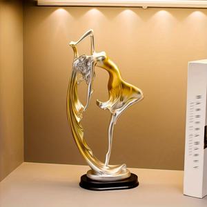 TEMU 바레레 댄서 조각상 - 정교한 포즈의 발레리나를 특징으로 하는 수제 레진 조각품, 실내/외 홈 데코에 적합, 거실, 침실, 사무실, 선반 및 책상에 완벽 - 우아한 센터피스