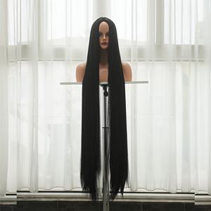 TEMU 120Cm/48인치 로즈 네트 더블 BB 클립 슈퍼 롱 헤어 롱 헤어 남성 애니메이션 코스프레 파티 할로윈 크리스마스 사진 데일리 사용 롱 헤어 블랙 브라운 골든 화이트 헤어 네트 포함 성인용