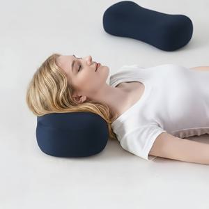 TEMU 메모리폼 경추 베개 - 목 지지대 - 사이드, 백, 스토마 슬리퍼를 위한 인체공학적 컨투어 - 슬로우 리바운드 기술 - 탈착식 지퍼 커버 - 사무실, 침대, 의자 및 여행용 - 컴팩트하고 휴대 가능한 디자인 - 쉽게 세척 가능한 원단