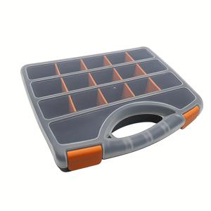 TEMU 16칸 분리형 플라스틱 하드웨어 보관함 - 분리 가능한 칸막이 & 투명 뚜껑 포함 - 나사, 너트, 볼트, 소형 부품 정리용 - 차고, 작업실, 공예실 정리용