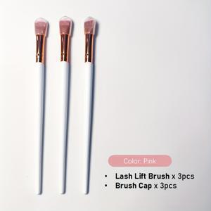 TEMU 3개입 속눈썹 리프트 브러쉬 세트 (플라스틱 속눈썹 빗, 브러쉬 캡, 부드러운 패드 포함). 속눈썹 곱창 및 티닝용으로 설계되었으며 미용 전문가에게 적합합니다.