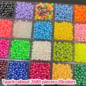 TEMU 2680 4mm 아크릴 크리스마스 비즈 – 20가지 생생한 색상의 아크릴 홀 AB 매직 컬러 비즈 귀걸이 팔찌 목걸이 주얼리 제작 세트, 어머니 및 친구 선물 주얼리 제작 세트로 적합