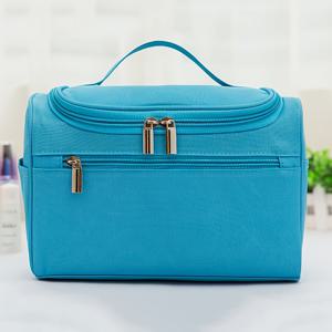 TEMU 1개 대용량 여행용 메이크업 가방, 내구성 있는 옥스포드 천 제작, 고품질 지퍼 잠금, 남녀공용, 출장, 여행, 일상용 다기능 수납에 적합