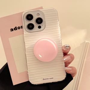 TEMU 휴대폰 케이스 - 인스 핑크 브라운 브래킷 아이폰17Promax 폰 케이스 16 미끄럼 방지 12 간편 11 휴일 선물, 생일 선물, 나 자신을 위한 선물, 친구를 위한 선물, 가족을 위한 선물