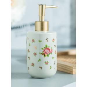TEMU 세라믹 재질의 320ML 빈티지 로즈 로션 용기 1개입. 리필 가능한 펌프 디스펜서 디자인. 비누, 샴푸, 샤워 젤, 비누, 주방, 욕실 로션 등 다양한 액체에 적합합니다. 호텔에서 사용하기에 이상적입니다.
