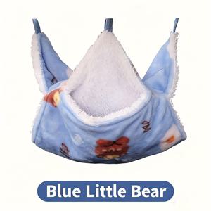 TEMU 햄스터, 친칠라, 골든 베어, 슈가 쿼일, 다람쥐, 페럿용 부드러운 플란넬 애완 동물 해먹 수면 가방 - 당근 베어 디자인의 플러시 케이지 액세서리