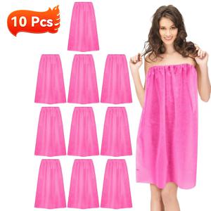 TEMU 여성용 핑크색 일회용 스파 랩 10개 - 조절식 잠금장치, 미용실용 타월 아님, 향기 없는 바디랩, 미용, 땀 발ρι기 & 스팀 세션용, 부드러운 소재의 필수 미용 & 살롱 액세서리
