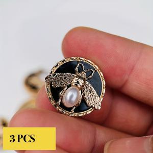 TEMU 18/20/2m의 빈티지 장식 버튼 세 개, 황금색 진주 벌 모양 디자인, 의류 및 헤어 장식, 가방 및 벨트, 모자 및 스카프, 기타 홈 텍스타일 장식에 적합