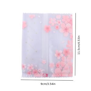 TEMU 95개/팩 벚꽃 프린팅 파우치 기계 밀봉백 귀여운 일본 스타일 선물 가방 발렌타인데이 파티 답례품 DIY 공예용
