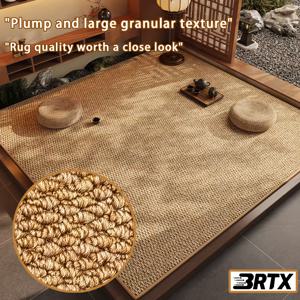 TEMU 일본 스타일 내추럴 인조 리넨 파인애플 패턴 고품질 러너 러그 1개, 컨트리 브라운 실내용 - 안감 처리된 촘촘한 니트, 부드럽고 편안함, 세탁 가능하고 털 빠짐 없음, 거실, 침실, 다다미 매트, 서재, 소파 옆, 옷장 라운지 장식에 적합 - 크리스마스 및 추수감사절 홈 데코용으로 이상적