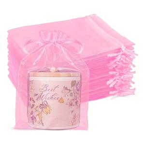 TEMU 그녀/그를 위한 선물 20개 대형 화이트 오간자 백, 단색 6x8인치 투명 오간자 선물 백, 주얼리 백, 파티, 웨딩, 캔디 자 샘플 디스플레이 백, 크리스마스, 할로윈, 웨딩, 파티, 생일, 포장 백, 선물 백에 적합