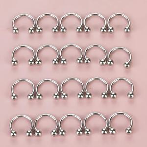 TEMU 20개 세트 16G 316 스테인리스 스틸 말발굽 코피어싱 쥬얼리 원형 바벨 헬릭스 트라거스 루크 데이스 연골 귀걸이 입고리 후프 피어싱 쥬얼리 여성 남성용