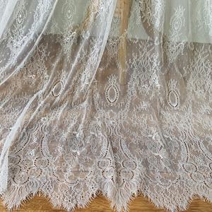 TEMU 1롤 (3미터) 블랙 & 화이트 프렌치 샹틸리 레이스 원단, 정교한 속눈썹 트림 - 웨딩드레스, 신부 베일, DIY 의상 및 홈 데코용 헤비듀티 나일론 실 - 레이스 제작용 우아한 레이스 리본