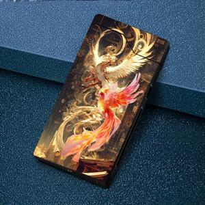 TEMU 1개 방풍 전자 아크 라이터, 화려한 봉황 무늬, 전자 라이터, 방풍 라이터, 금속 케이스, 배터리 표시기, Type-C 충전 라이터, 듀얼 아크, 선물 박스 포장, 전원 차단 프로그램, 야외 생존 장비, 고지대용, 발렌타인데이 선물, 크리스마스 선물, 새해 선물, 남자친구 선물, 남편 선물