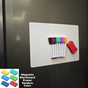 TEMU 빈 자석 냉장고 캘린더 세트 (자석 화이트보드 마커 및 자석 지우개 포함). 냉장고 표면에 부착하여 간편하게 보관 및 접근 가능 - 월간 및 주간 계획을 위한 쓰기 영역 제공