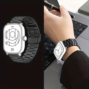 TEMU 스테인리스 스틸 스마트 워치 밴드, Apple Watch Series 10/9/8/7/46mm/42mm/45mm/41mm, Iwatch Ultra 2/1 49mm, SE 6/5/4/44mm/40mm/46mm/42mm/38mm에 적합