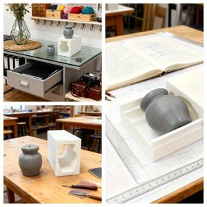 TEMU 화병 비즈 롤러, 내구성 플라스틱 클레이 몰드, 주얼리 만들기 핸드 툴, DIY 액세서리, 화병 모양 비즈 프레스 롤러, DIY 애호가를 위한 주얼리 공예 용품, 창의적인 공예 도구, 공예 애호가를 위한 장식용 DIY 도구