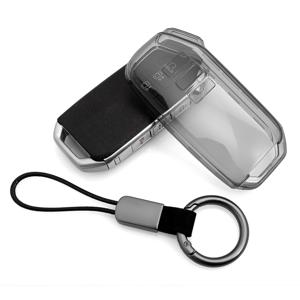 TEMU Kia Sportage, Sorento NQ5, K5, K8, EV6, Seltos, Optima, Niro Gt-Line 2022-2025 용 투명 블랙 TPU 스마트 키 케이스 (7버튼 차량 키 커버 포함)