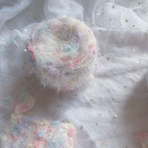 TEMU 50g 핸드다이 혼합 색상 꽃과 메쉬 장식 코바늘 뜨개질 DIY 가방, 헤어 타이, 저널용 재료