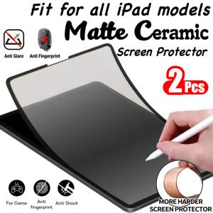 TEMU 2개입 고화질 무광 세라믹 필름, 태블릿 화면용, 9D 접착식 세라믹 필름, 소프트 무광 필름, 비유리/고감도/지문 방지/반사 감소/간편한 설치, 아이패드 10세대 2022 11세대 A16 미니 프로 에어 시리즈와 호환