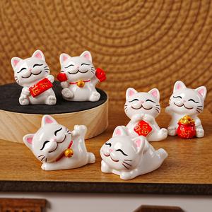 TEMU 귀여운 고양이 레진 피규어 6개 세트. 조경 장식에 완벽하며, 야외 정원 다육이 장식, 창의적인 홈 데코, 액세서리, 방 데스크탑, 사무실 장식, 차량 센터 콘솔 장식품으로 이상적입니다.
