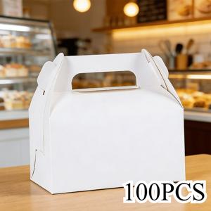 TEMU 100개 대형 흰색 선물 상자 (뚜껑 포함) | 종이 재질, BAOFALI 브랜드, 크리스마스, 결혼식, 생일, 신부 들러리, 약혼 선물, 사탕 케이크 초콜릿 상자에 적합