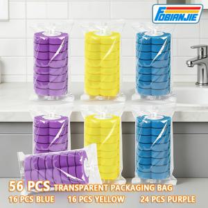 TEMU 56/72개입 변기 교체용 리필 | 3색 투명 포장 백, 일회용 변기 교체 헤드 패드 (욕조, 세면대용), FOBIANJIE 전용
