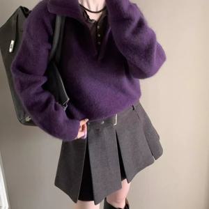 TEMU 게으른 스타일 패션 심플 라펠 긴팔 여성용 자이언트 좋은 외모 가을/겨울 소프트 왁스 감성 패셔너블 탑