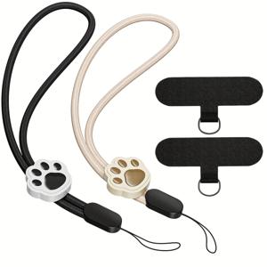 TEMU 2개 조절 가능한 폰 랜야드 세트, 폰 랜야드 스페이서 2개 포함, 카메라 손목 스트랩, 나일론 손목 스트랩, 폰 손목 슬리브, 방범 폰 스트랩, 이어폰 랜야드, USB 플래시 드라이브 랜야드, ID 이름표 랜야드