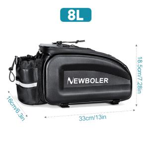 TEMU 대용량 EVA 하드 쉘 자전거 후면 랙 가방 1개 | MTB 로드 바이크에 적합, 조절 가능한 스트랩, 사이클링 용품