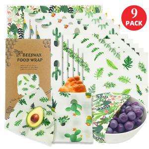 TEMU 남은 음식, 과일, 채소를 보존하기 위한 밀랍 포장 9개 세트; 주방 보관 액세서리, 남성 선물로 완벽