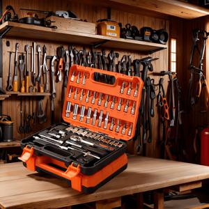 TEMU 151/53개 크롬 바나듐 스틸 자동차 수리 공구 키트, 고급 품질 보증, 및 자전거 유지보수용 소켓 퀵 래칫 렌치 - 완전한 자동차 수리 액세서리