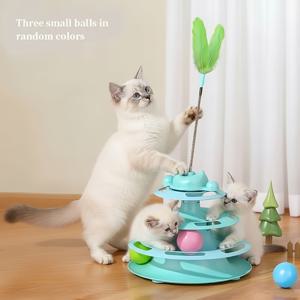 TEMU 자체 엔터테인먼트를 위해 설계된 고양이 회전 장난감 세트입니다. 떨이 막대, 회전 공, 깃털 요소가 특징이며, 아기 고양이를 흥미있게 만들고 상호 작용하는 놀이를 제공합니다. 배터리는 필요 없습니다.