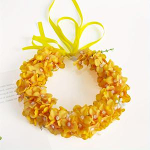 TEMU 화려한 꽃 장식 브라이덜 헤드밴드 - 아크릴 수국 꽃 왕관, 조절 가능한 리본 끈으로 들어맞는 듯한 느낌을 주는 제품, 들러리, 파티 및 해변 휴가에 적합 - 내구성 있는 폴리에스터 섬유 헤어 액세서리