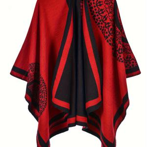 TEMU 플러스 사이즈, 여성용 가을 겨울 자카드 리버서블 플러스 사이즈 가디건 오피스 따뜻한 아우터웨어