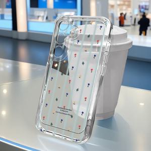 TEMU 휴대폰 케이스 - 삼성 갤럭시 A02 A03S A04 A05S A06 A13 A14 A15 A16 5G A21S A22 A23 A24 A25 A32 A34 A35 A50 A52 A53 A54 A55 A73 S21 울트라 S22 플러스 S23+ S24 FE S25에 적합한 휴대폰 케이스, 만화 투명 미끄럼 방지 풀커버 TPU 휴대폰 케이스, 간편