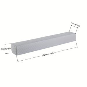 TEMU 조절 가능한 침대 웨지 베개 - 고밀도 그레이 헤드보드 쿠션, 싱글/더블/킹/퀸 침대용 침대 갭 필러, 세탁기 사용 가능, 매트리스 & 헤드보드용 부드러운 패딩 (도구 필요 없음, 침대 등받이 쿠션, 등받이 베개, 침대에서 앉아 사용하는 베개)