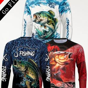 TEMU 3피스 세트 남성용 봄/여름 3D 프린팅 그래픽 티셔츠, 긴팔 메쉬 탑, 캐주얼 통기성, 초가을 스포츠 및 레저, 낚시 나들이에 적합, 패셔너블하고 다용도