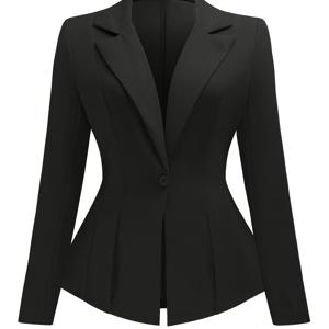 TEMU 플러스 사이즈, 여성용 슬림핏 , 심플하고 스타일리시한 솔리드 컬러, 캐주얼 데일리웨어 및 졸업, 교사 복장용