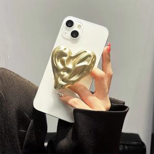 TEMU Korean 럭셔리 메탈 하트 그립 토크 핑거 홀더 링 아이폰 삼성 액세서리 트렌디 홀더 스탠드 그립톡